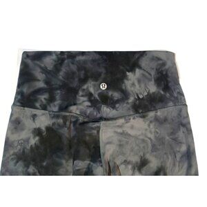 Lululemon Align High Rise Capri Leggings Womens 8 Gray Graphite Diamond Dye